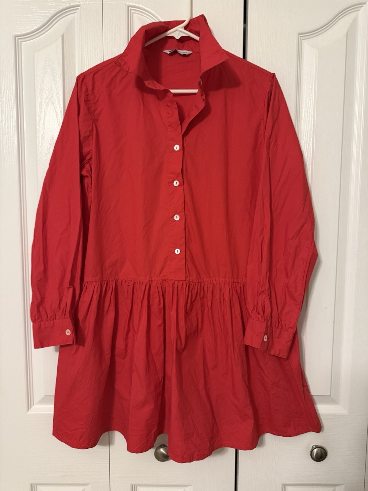 Caryn Lawn Red Shirtdress OS Gameday