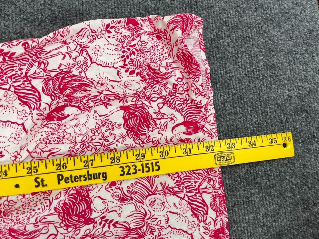 Lilly Pulitzer Raspberry Rouge Animal Magnetism Dress 3/4 Sleeve Rayon Size 0