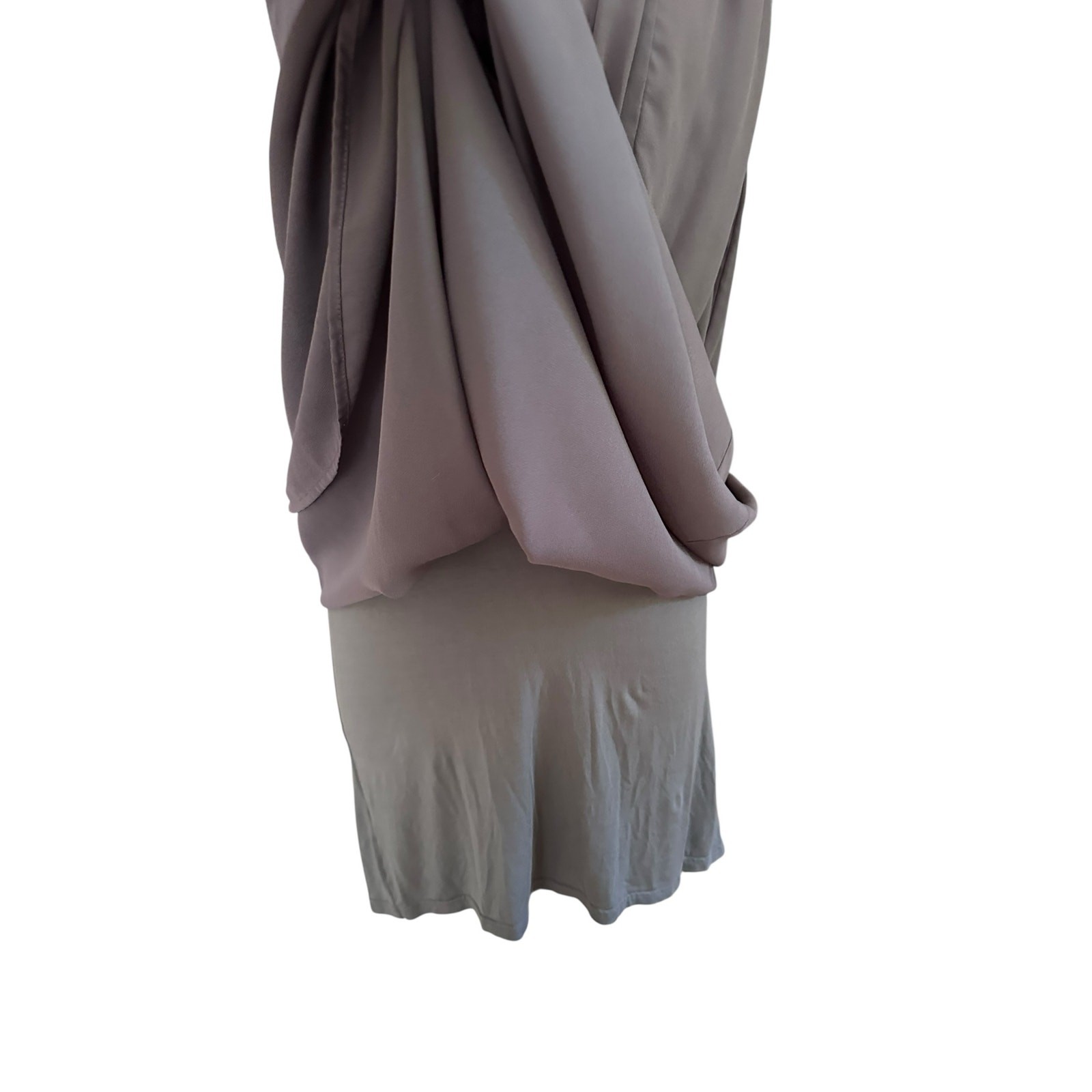 Anthorpologie dRA Dark Gray Sleeveless Front Keyhole High Neckline Pleated Dress