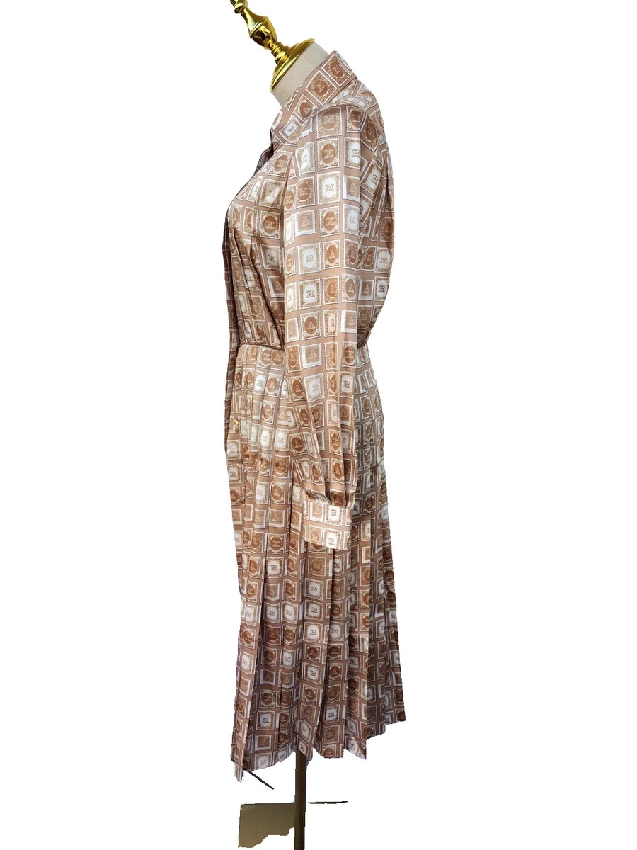 ✨MAX MARA Logo Printed Pleated Dress 36IT, 32De, 34Fr, 2US, 4GB