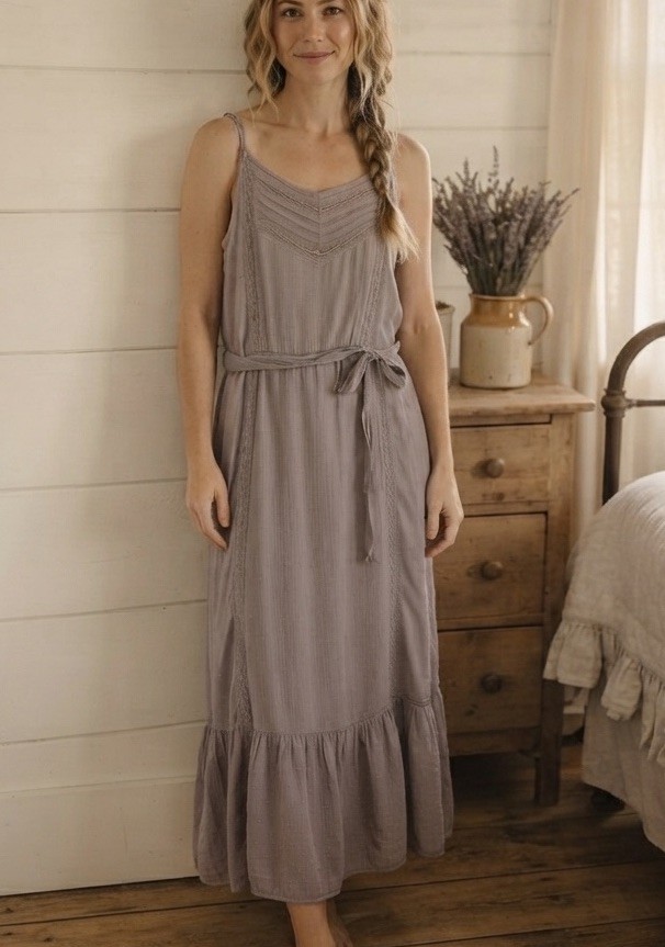Knox Rose Midi Dress Womens Sz M Sleeveless Lilac Pairie Boho Cottagecore