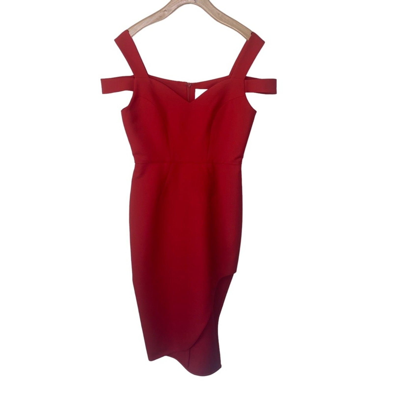 AIJEK VALENCIA WAVE COLD SHOULDER DRESS Rogue Red Size 1/ (US 2-4)