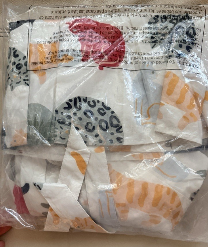 NWT RARE! Naomi Wilkinson Anthropologie Cat Dress White w Multicolored Cats XL