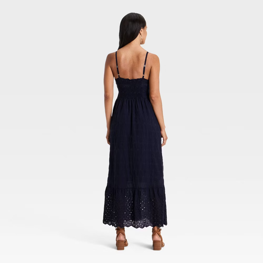 Women Cami Midi Sundress – Universal Thread Navy Blue L