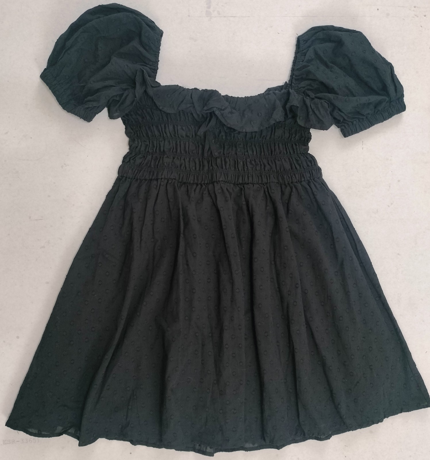 Women’s XL Dress 16/18 Black Smocked Puff Sleeves Ruffle Summer Bohemian NWT