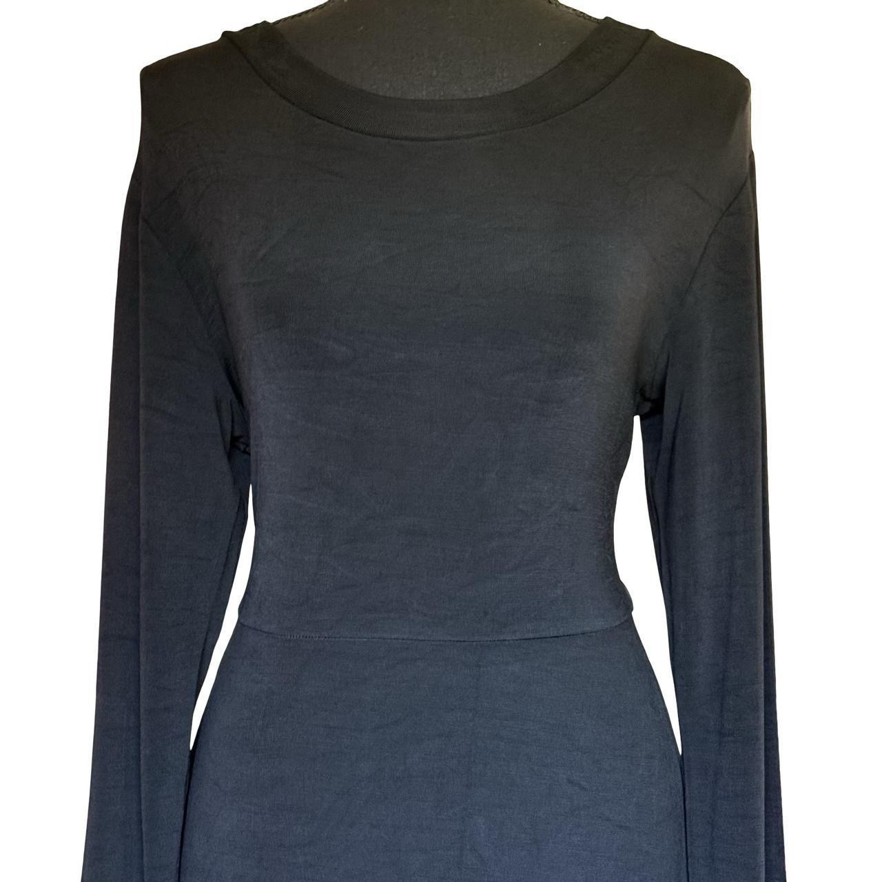 1990s Minimalist Body Con Little Black Dress Size M Moda International