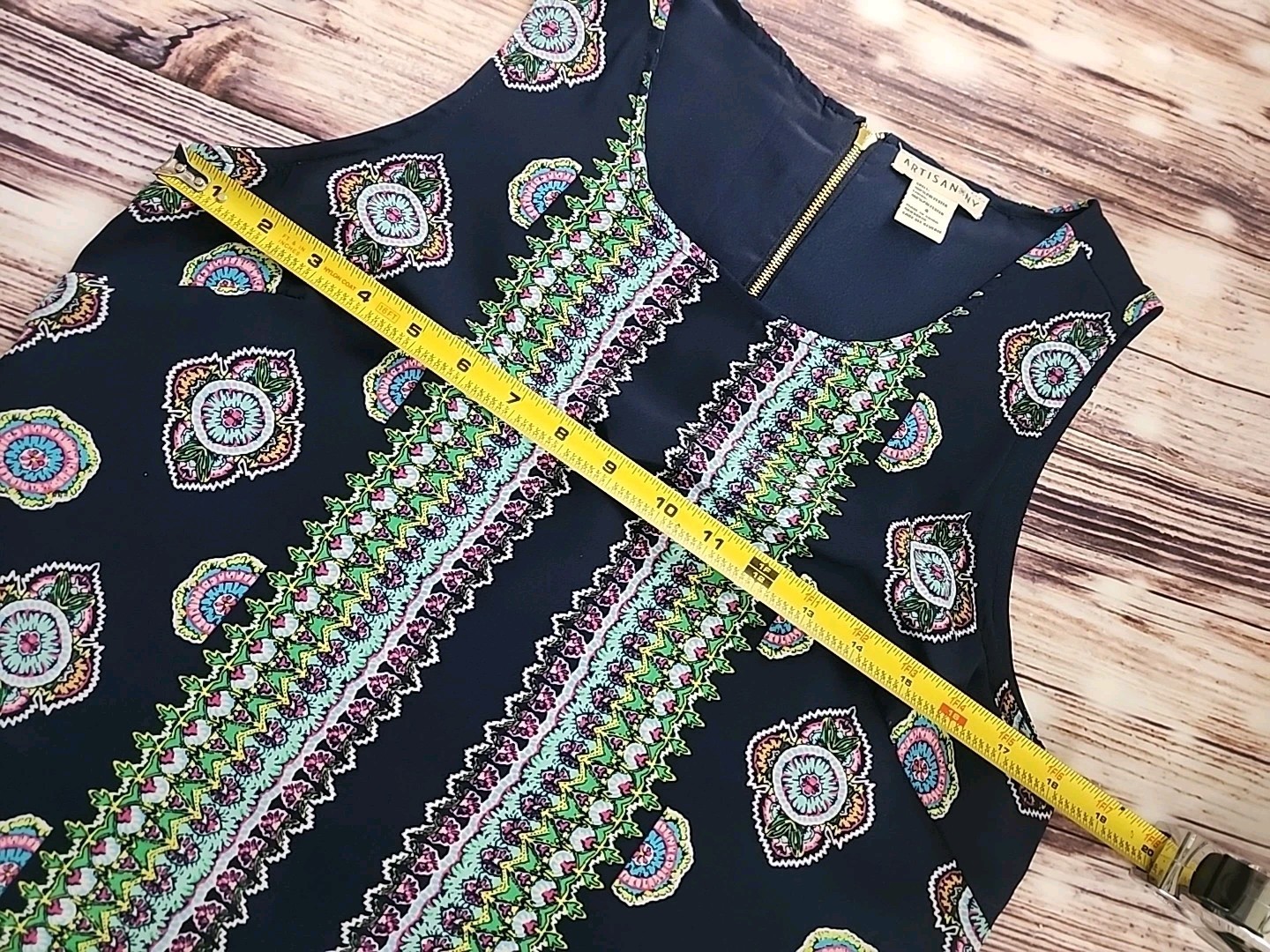 Wedding Guest Midi Dress 4 Boho Artisan NY Shift Mod Bohemian Sleeveless Retro