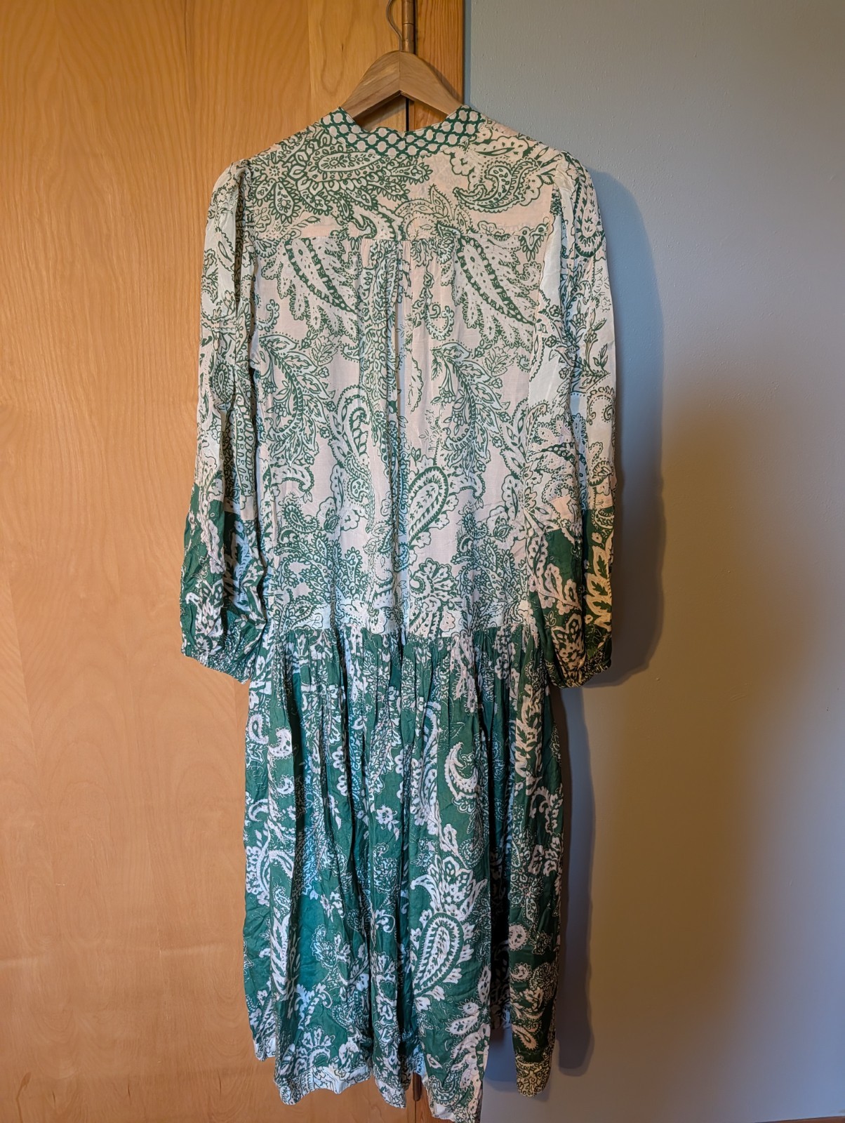 Miss June Paris Carlotta Green Maxi Dress Womens OS Paris **Missing Belt