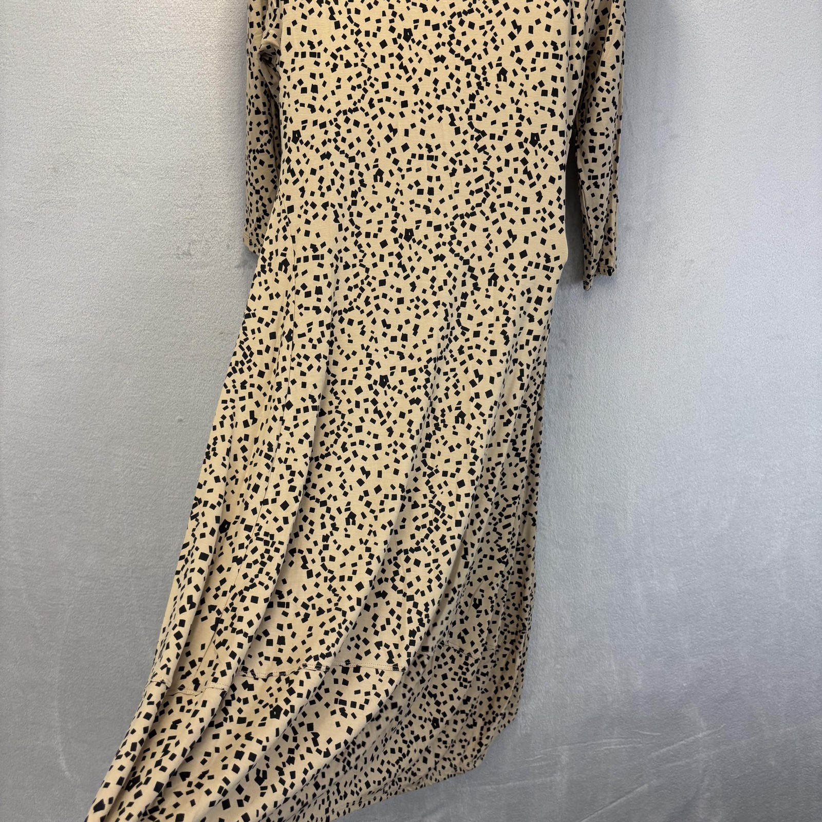 Truth + Style Modal Blend Trapeze Swing Midi Dress Womens Medium Beige Jersey