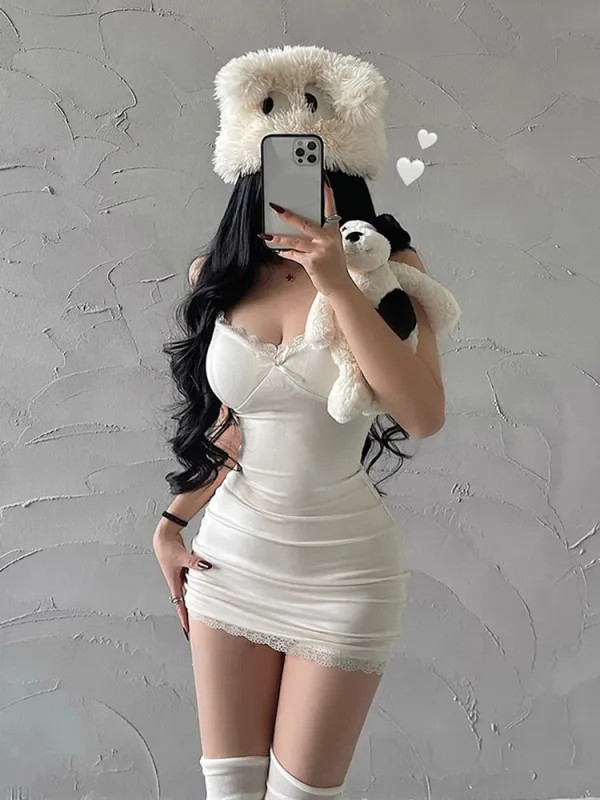 Women’s Sexy Elegant Skinny Cocktail Party Mini Dress –