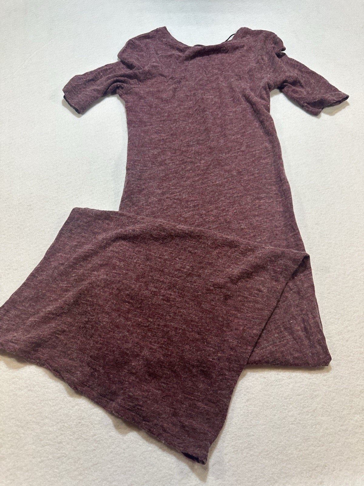 Zara Womens Short Sleeve Long 54” Maxi Dress Size M Casual Round Neck Outdoor