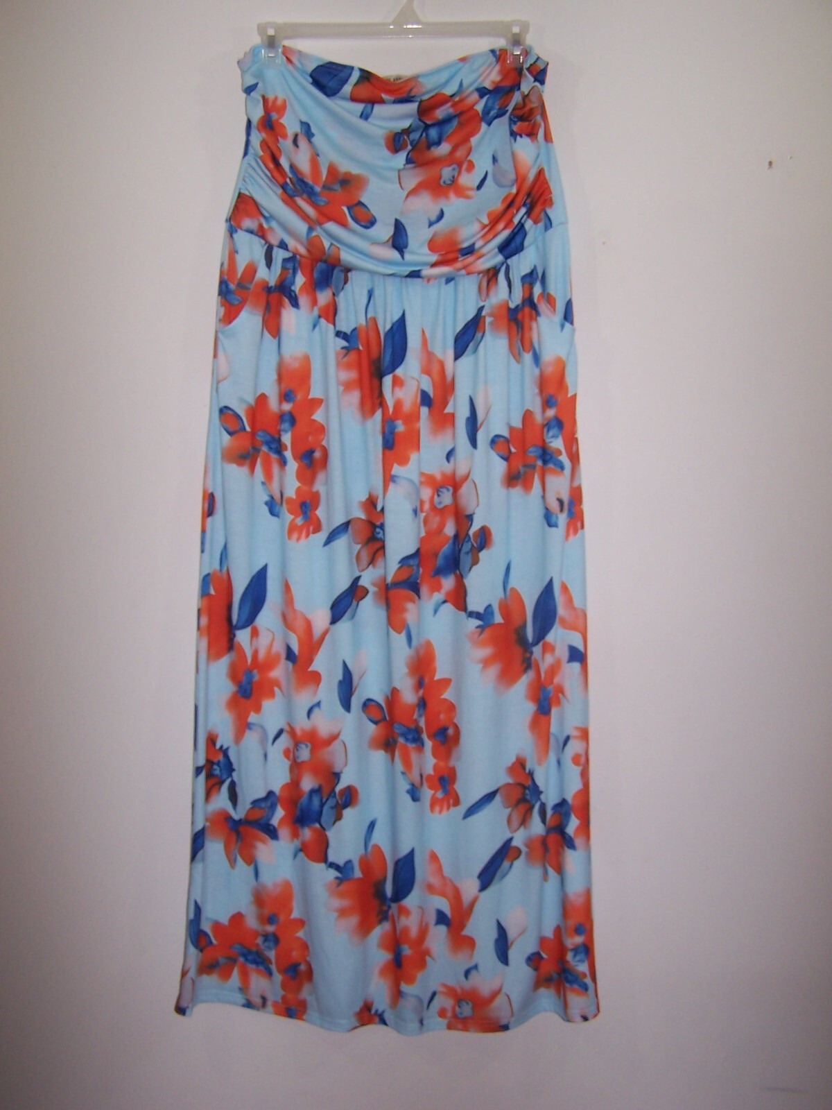 GRACE KARIN Strapless Floral Maxi Dress, Pockets, Poly Spandex – Size 2X
