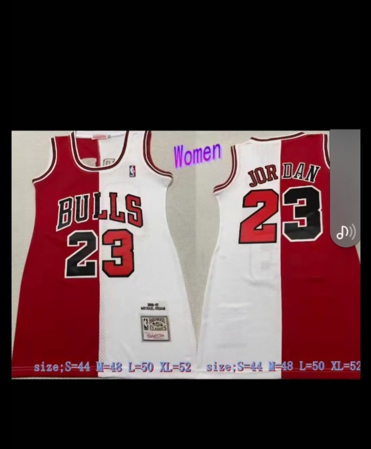 RED AND WHITE TWO-TONED JORDAN JERSEY DRESS!!! sizes Left 2M, 2L, 2XL