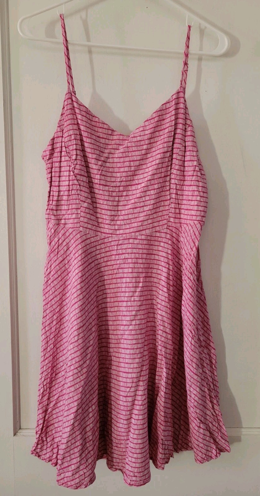 Old Navy Pink White Sundress Women’s XL Sleeveless Summer Casual Dress