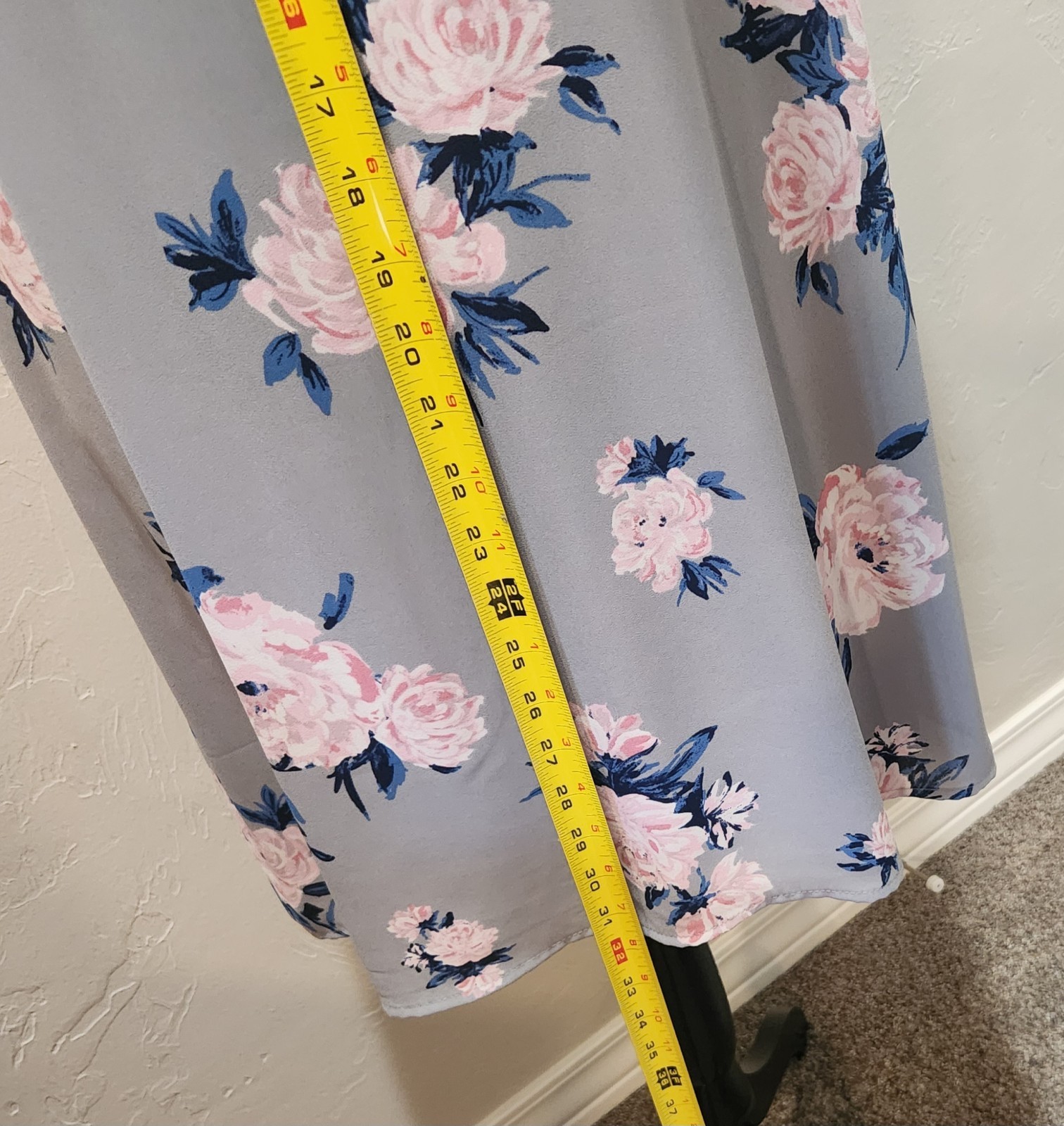 Candies Womens M Pull On Slip Dress Blue Floral A Line Halter Keyhole