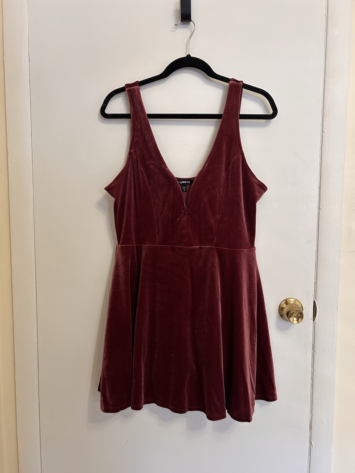 Express Velour Mauve Romper Size Large
