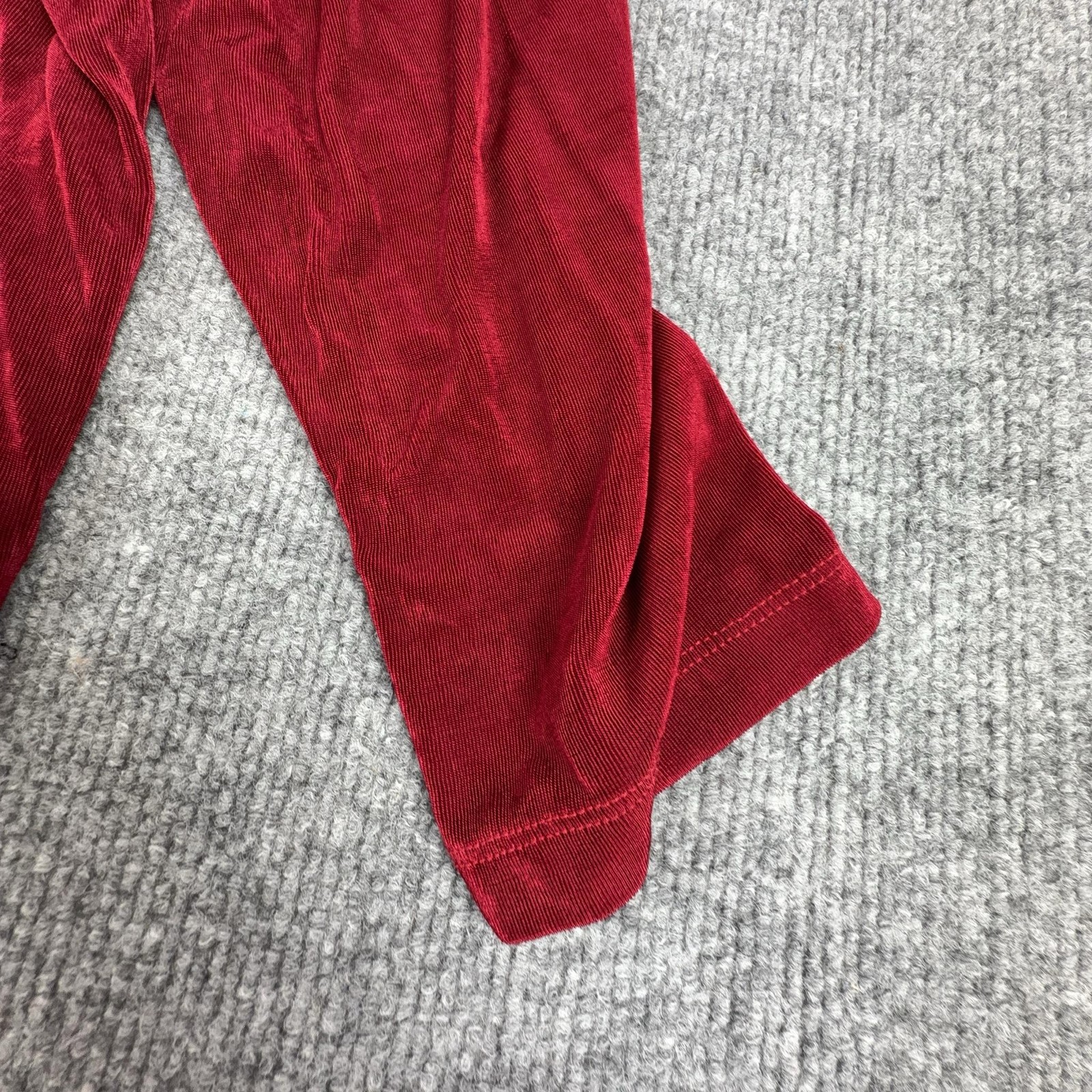 Citiknits Dress Womens Medium Red Velour Long Sleeve Shift Made USA Stretch