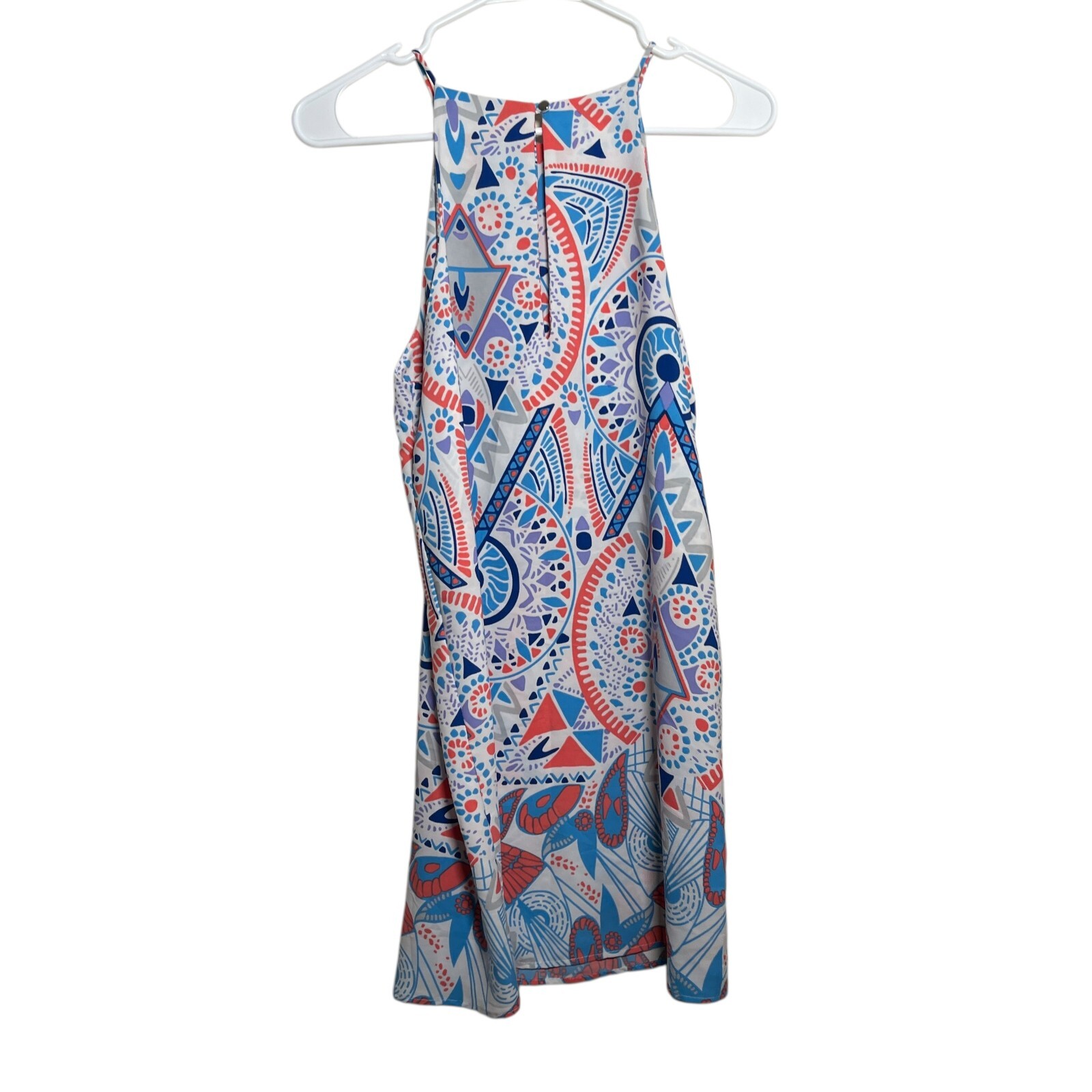 Tyche Dress Women’s Small Shift Colorful Sleeveless Mini Short Strappy Tank