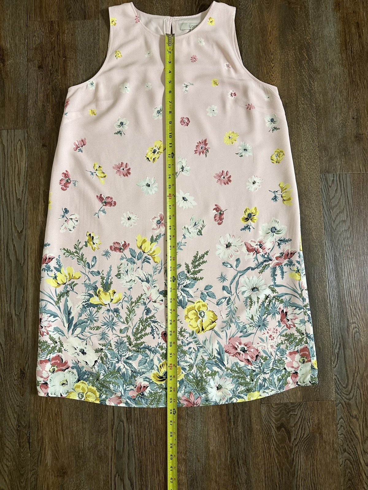 LOFT NWT Floral Shift Dress Pink Size 14 Sleeveless Lined MSRP $89.50