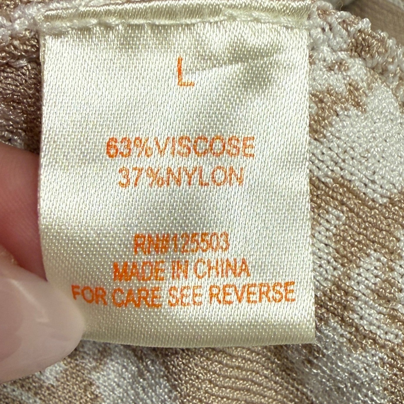 Torn by Ronny Kobo Patricia Dove Swing Dress L Tan Floral Jacquard Ladylike