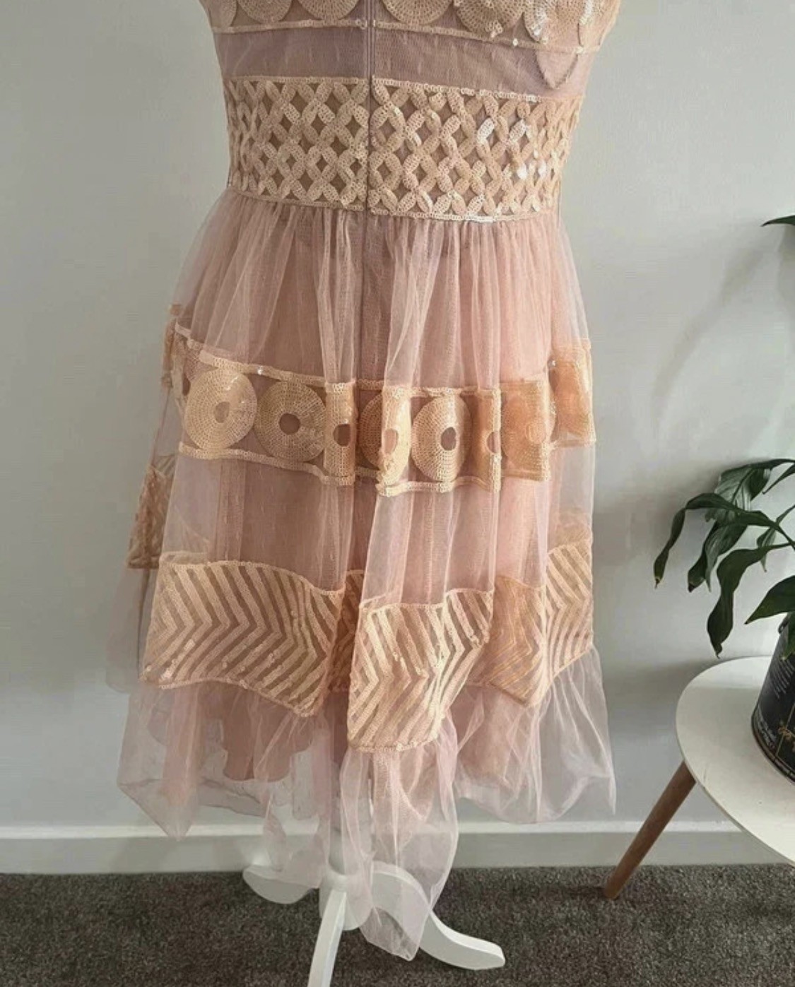 Red Valentino Rose Pink Tulle Occasion Dress uk 10 IT42