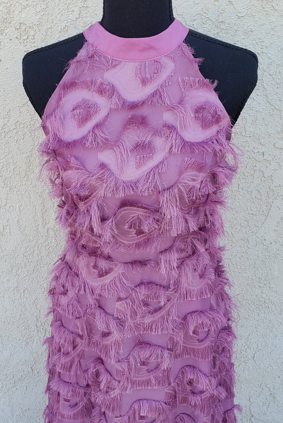 NWT RARE DAZY Pink Sleeveless Eyelash Rayon Maxi Party Dress Size M Fairy Core