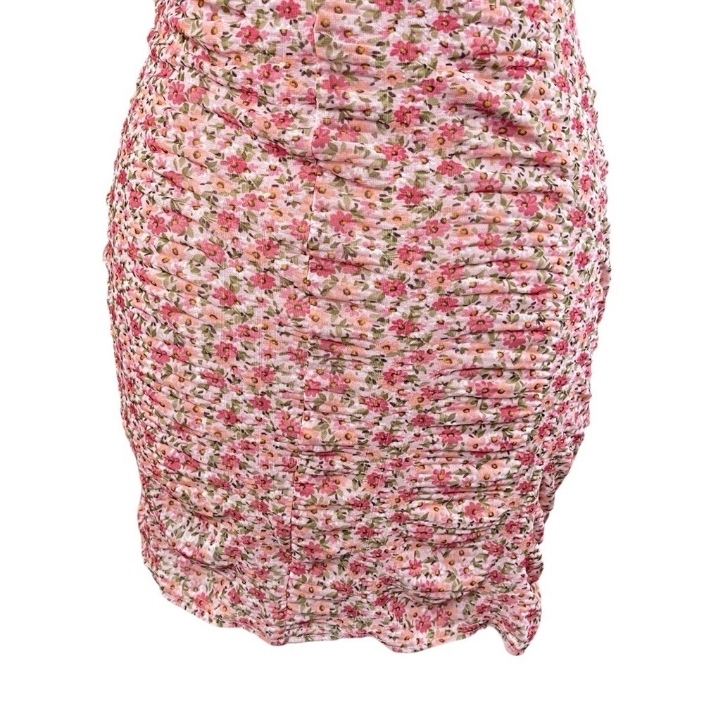 MISCREANTS x REVOLVE Cupid Ruched Mini Dress in Dusty Rose Ditsy Floral
