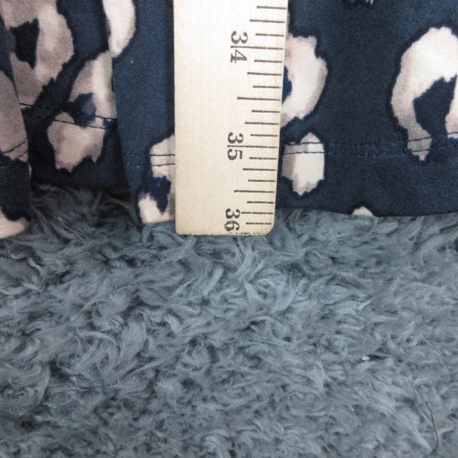 Nine Britton Dress Womens Large Blue Leopard Fit & Flare V Neck Knee Casual NWT