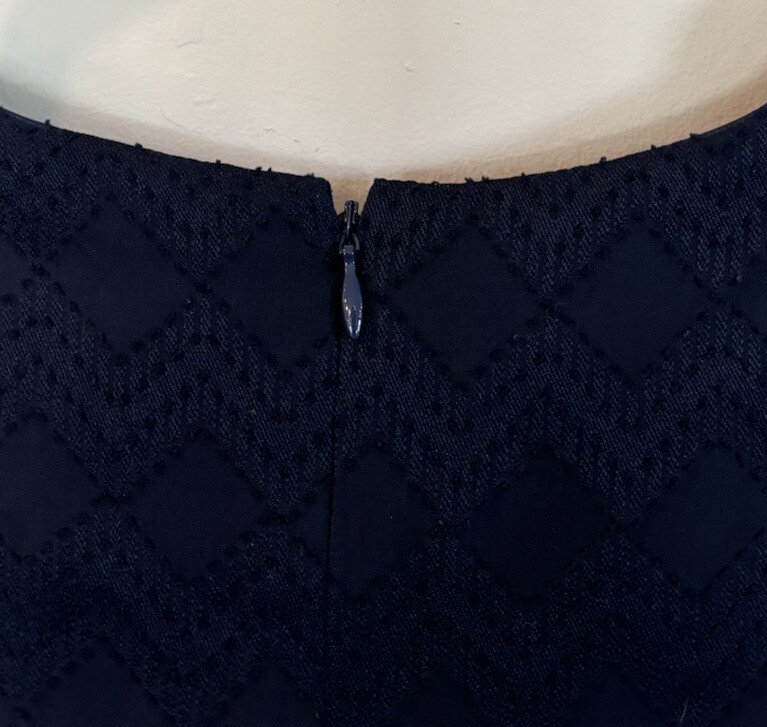 Ali & Jay Navy Blue Chevron Textured Mini Dress Size M NWT Long Sleeve Lined
