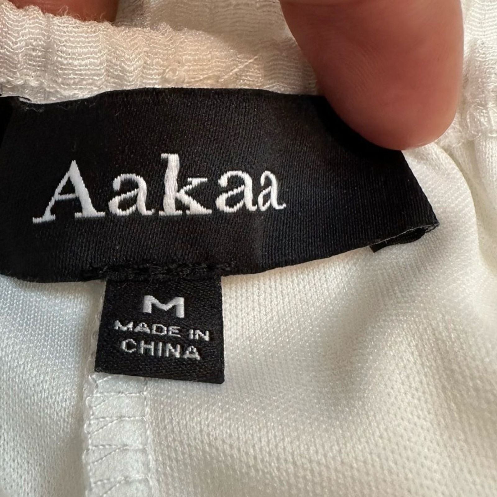 Aakaa White Ruffled Tiered adjustable Spaghetti’s Straps Mini Dress Size M