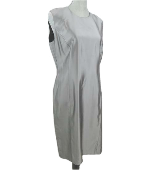 Linda Allard Ellen Tracy Gray Women’s Dress Pewter Gray Sleeveless Sz 12 $315