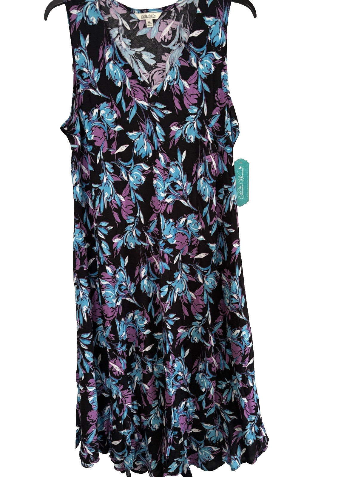 NWT **The Pioneer Woman V-Neck Umbrella Dress* BlackFloral**Size XXL (20)*Cute!!
