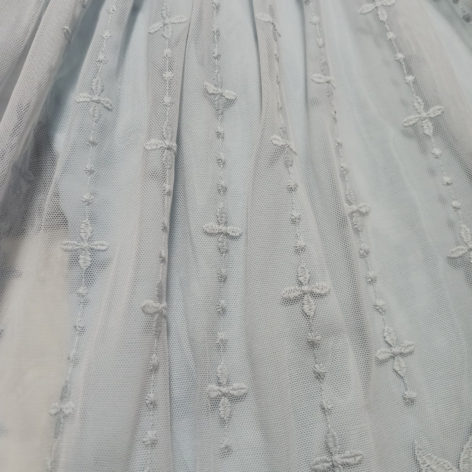 Sundance love always lace embroidered dress size 10 dusty blue