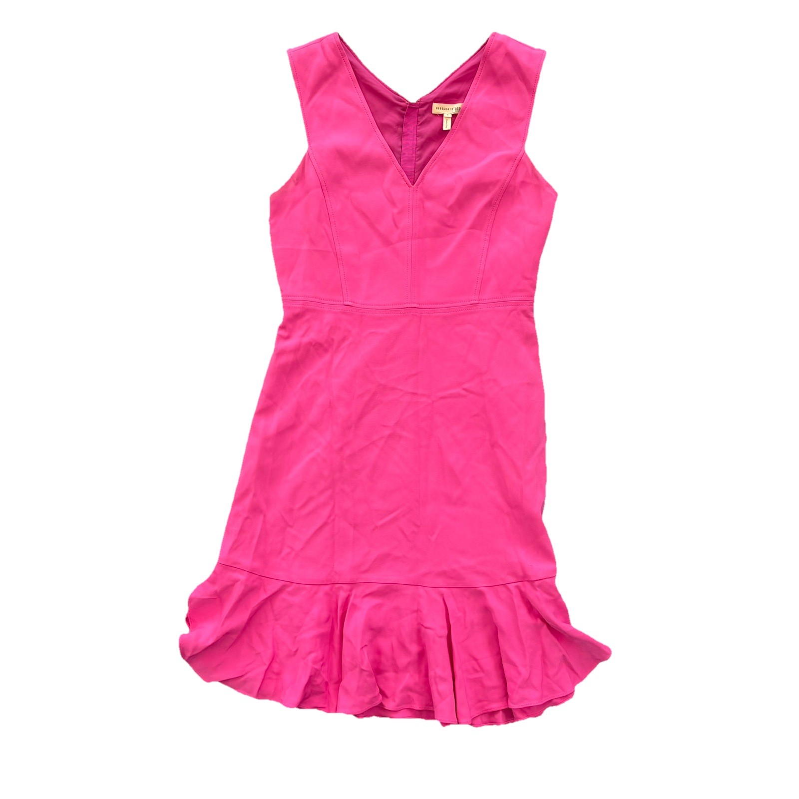 Rebecca Taylor Size 4 Bubblegum Pink Dress A Line Mermaid Mini Fit