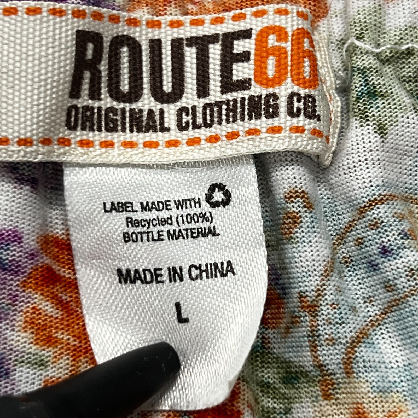 Route 66 Floral High Low Dress Large Sleeveless Strapless Polyester Spring