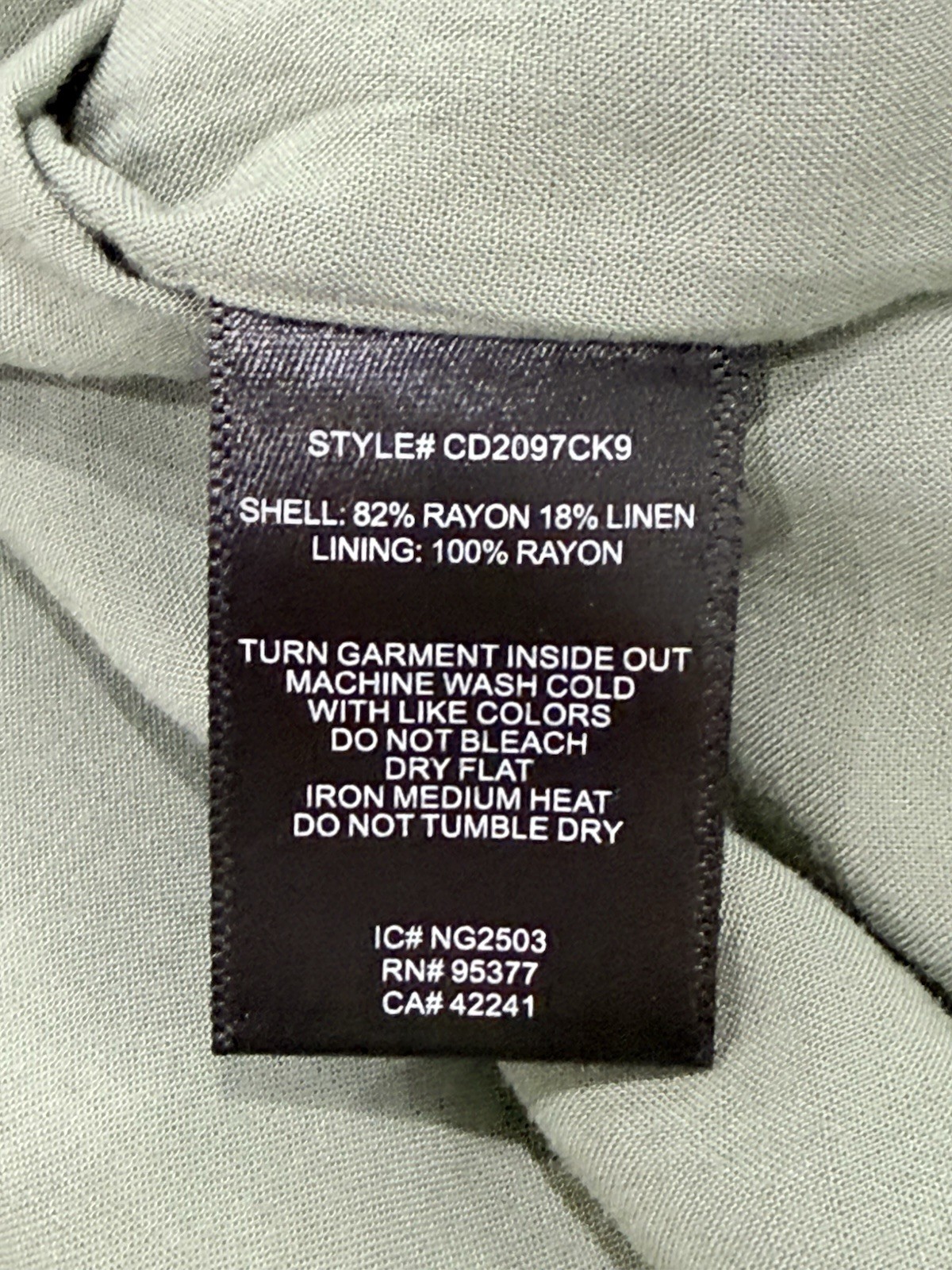 Sanctuary XS Sage Green Tapestry Pattern Sleeveless Linen Blend Shift Dress NWT