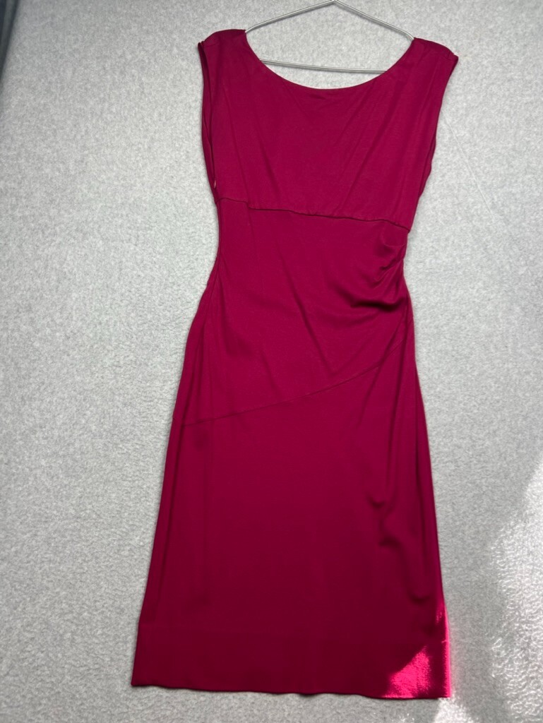 Diane Von Furstenberg Sheath Dress Womens Size 6 Barbiecore Pink Feminine *