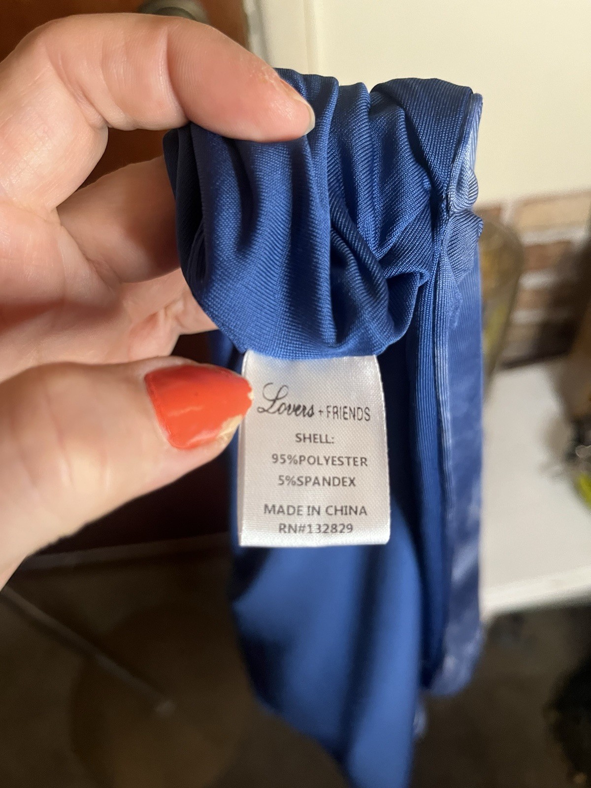 Lovers + Friends Blue Tie Dye Sporty Dress Midi Slit Stretchy Size M