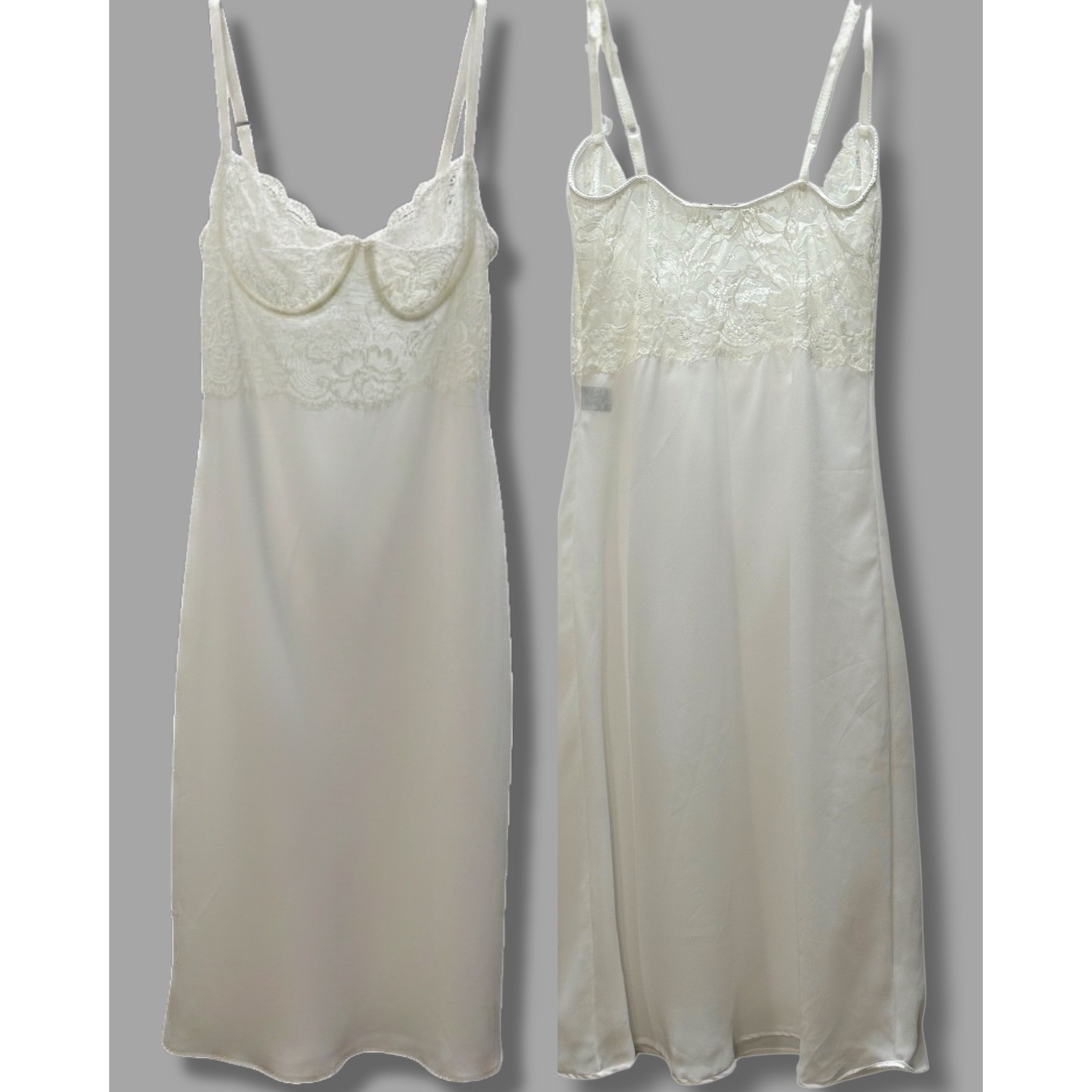 Vintage Natori Luxery Lingerie Bias Cut Bustier Slip Dress Sz 36/L Old Money