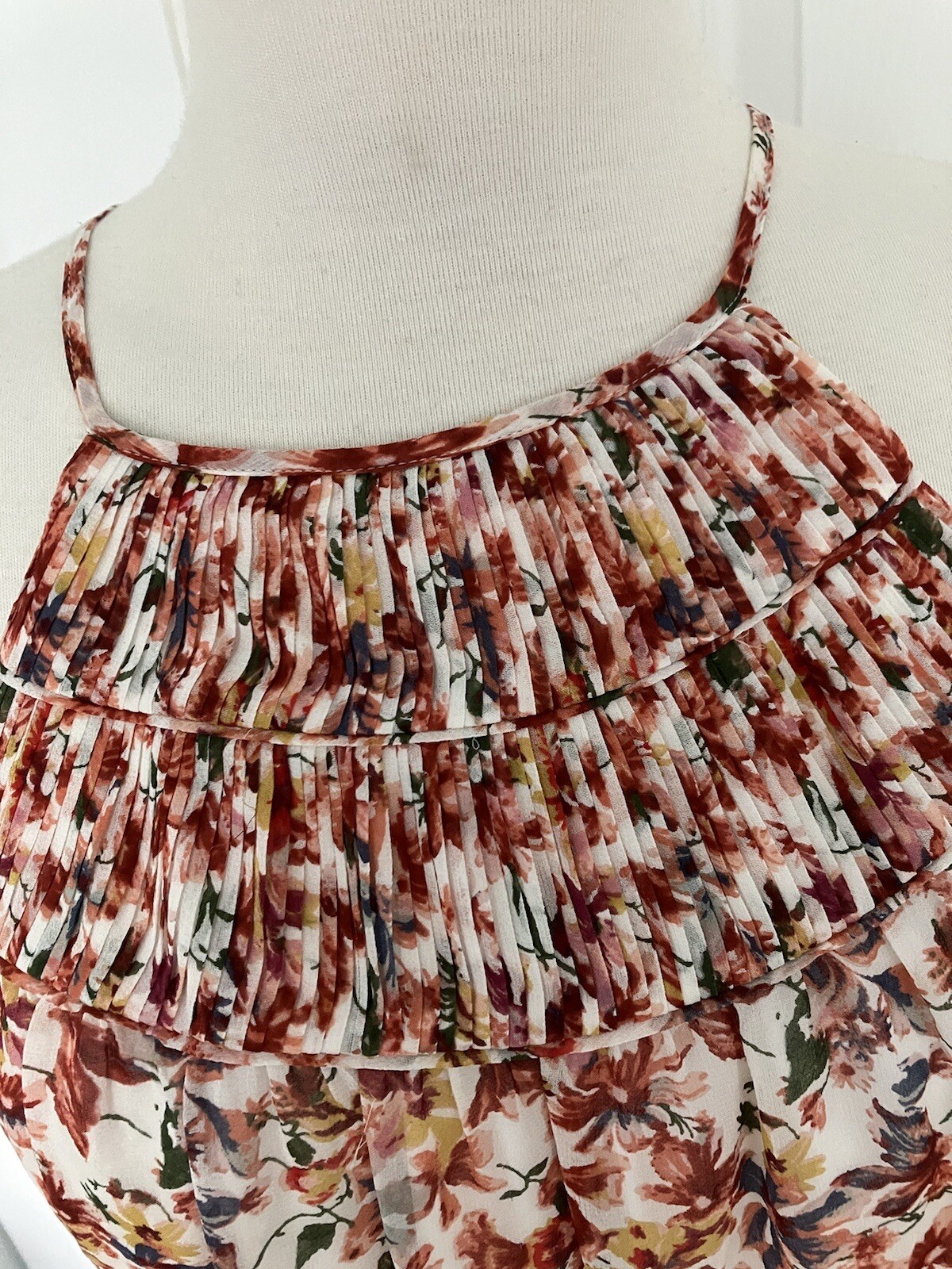 JOIE Reinelde NWOT Floral 100% Silk Mini Blouson Dress S