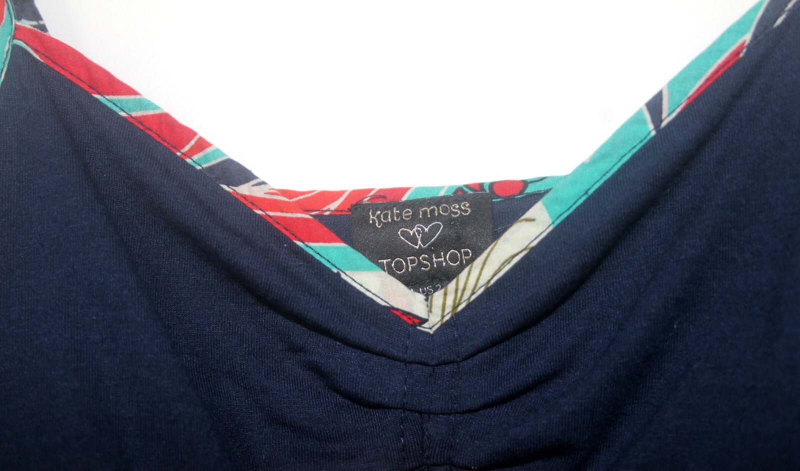 KATE MOSS TOPSHOP BLUE WHITE RED GREEN NAVY LIBERTY NOUVEAU SUN DRESS UK 6 34 2