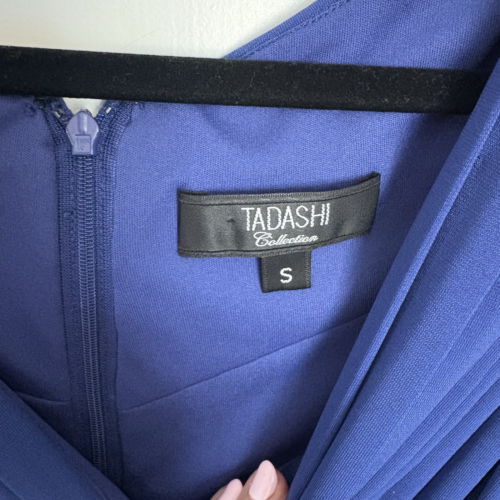 Tadashi Shoji Royal Blue Pleated Layered Sheath Bodycon Dress Blue Small