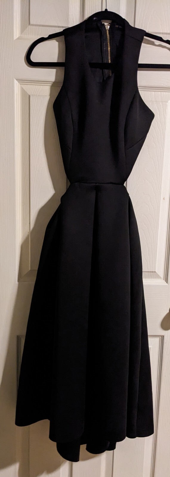 Miss Avenue Black Dress S Midi Neoprene Scuba Cutout Cocktail Party