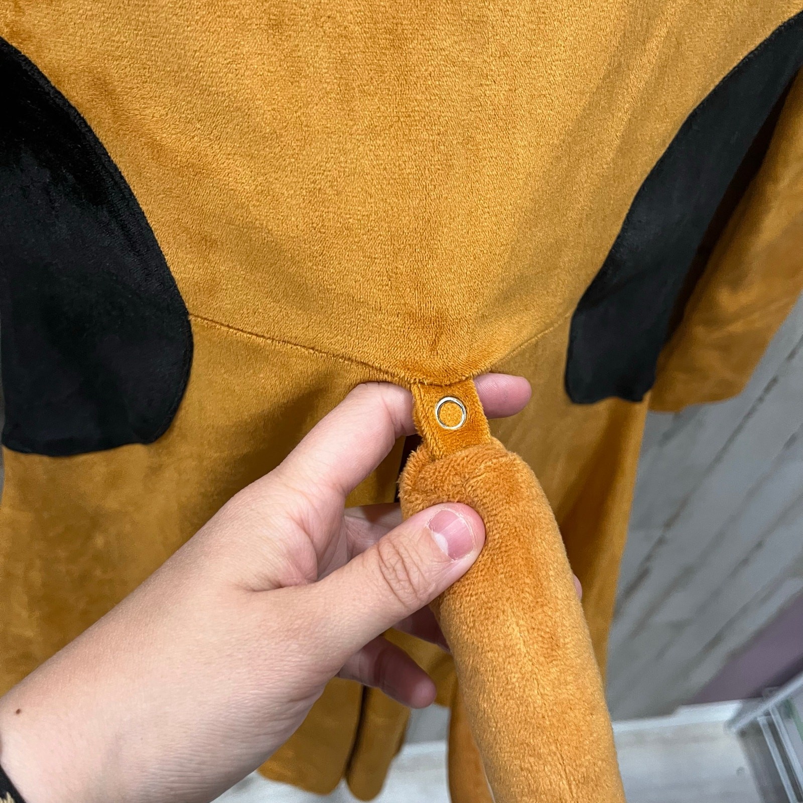 Scooby Doo Velour Mini Dress Tail Cosplay Costume Womens Size XS Halloween Sexy