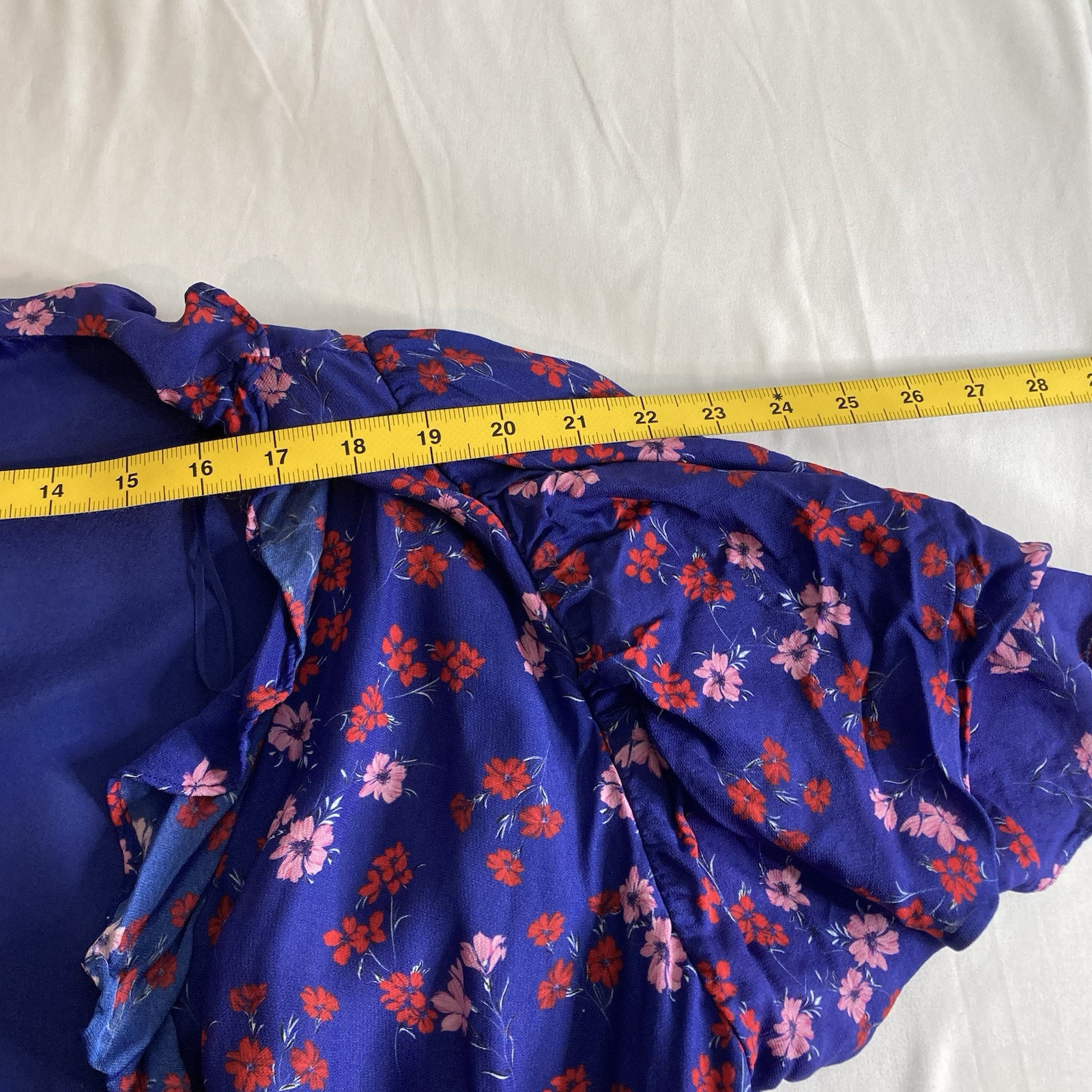 La Maison Talulah Blue Yearning Ruffle Midi Dress Size XL Cottagecore Boho