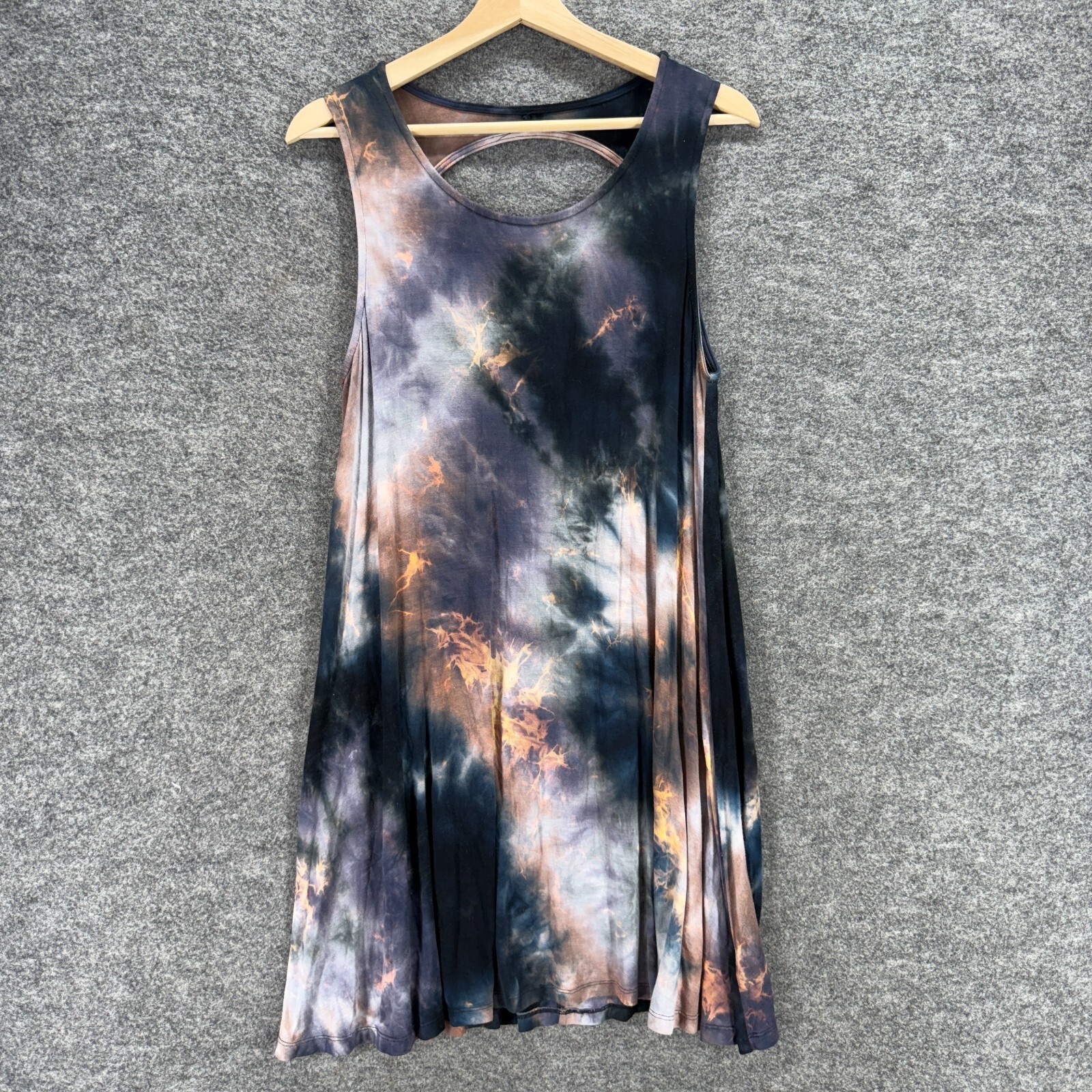 Wishlist Dress Women L Black Colorblock Shift Midi Sleeveless Rayon Casual