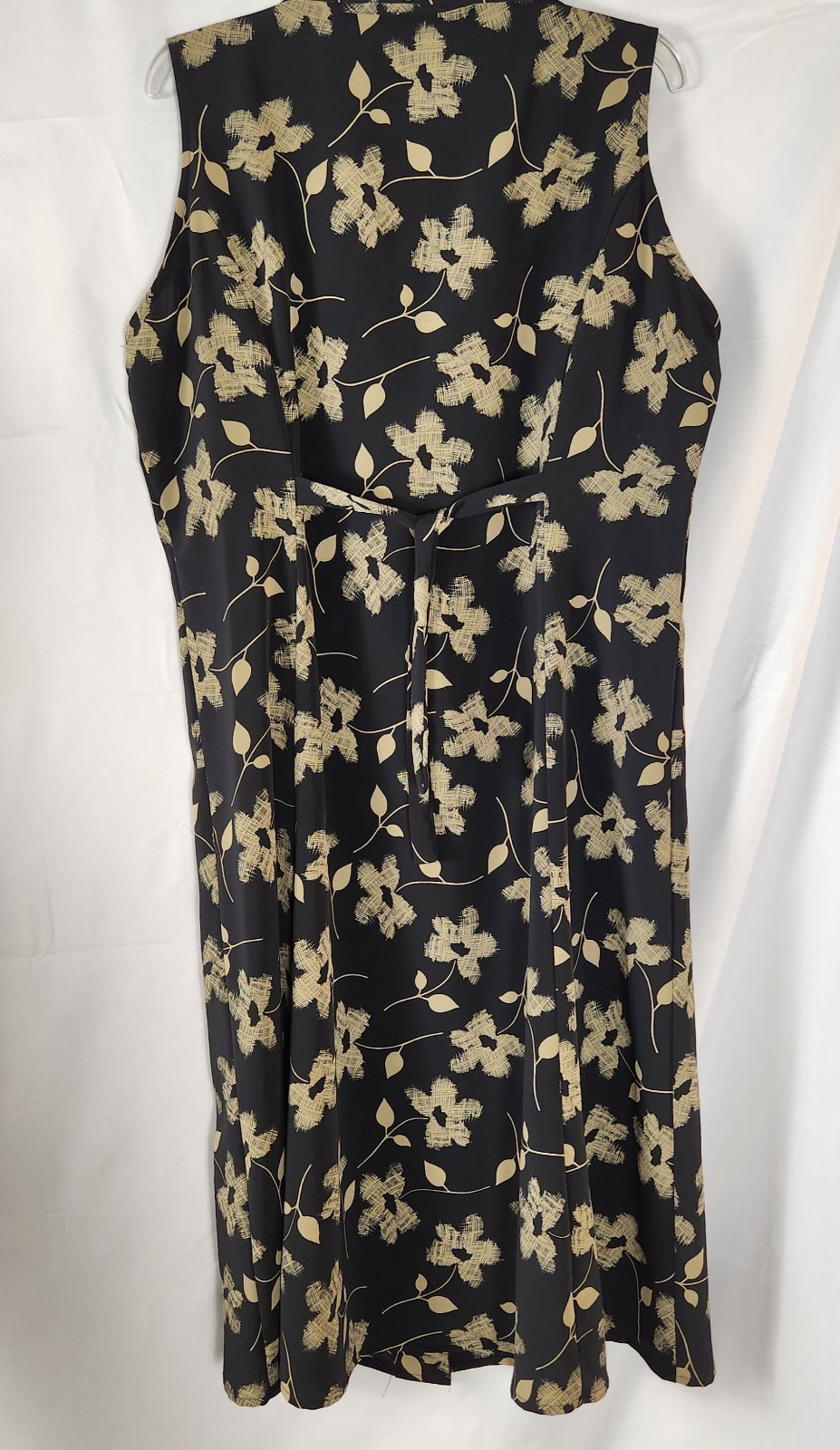 Voir Collection Sleeveless Floral Minimalist/Classic/SlowFashion Shirt Dress XL