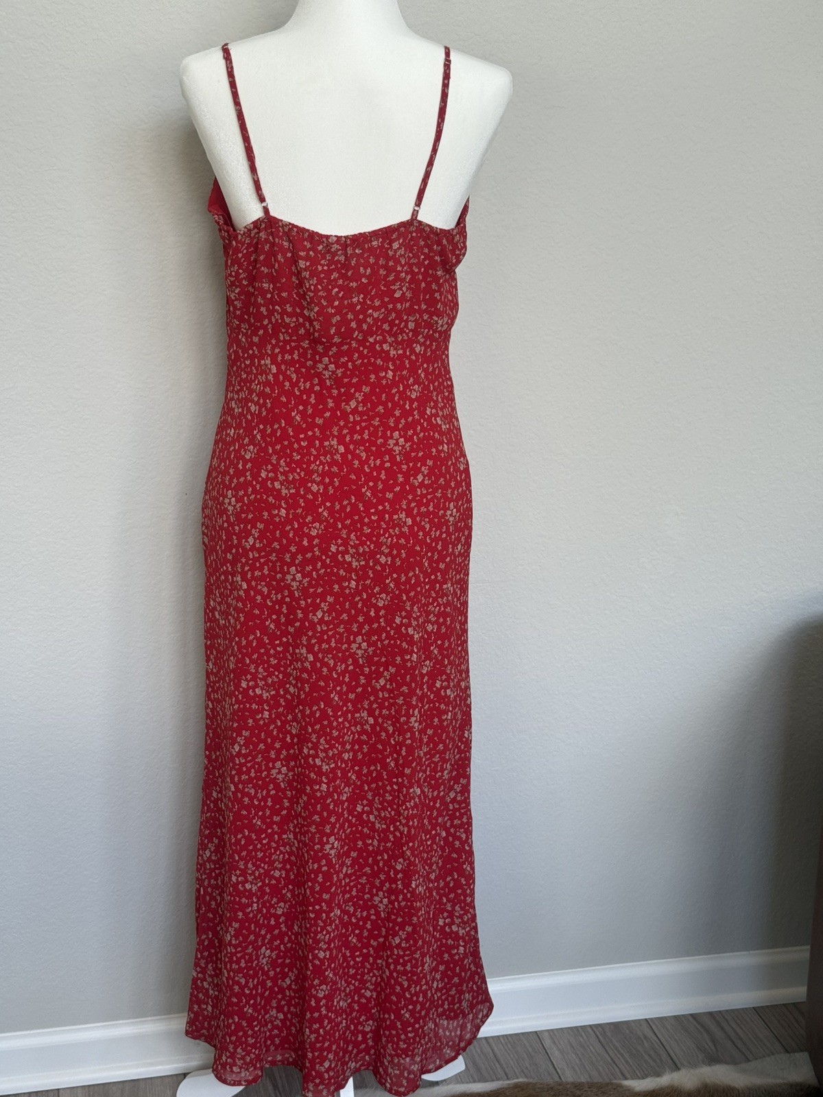 Never worn – NTW Cotton Candy LA red floral mini dress w/ spaghetti strap L