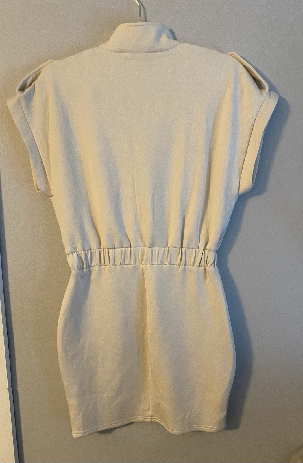 BADDIEVILLE Always On Time Zip Cargo Dress. Elastic Waist & Chest Pockets Sz Med