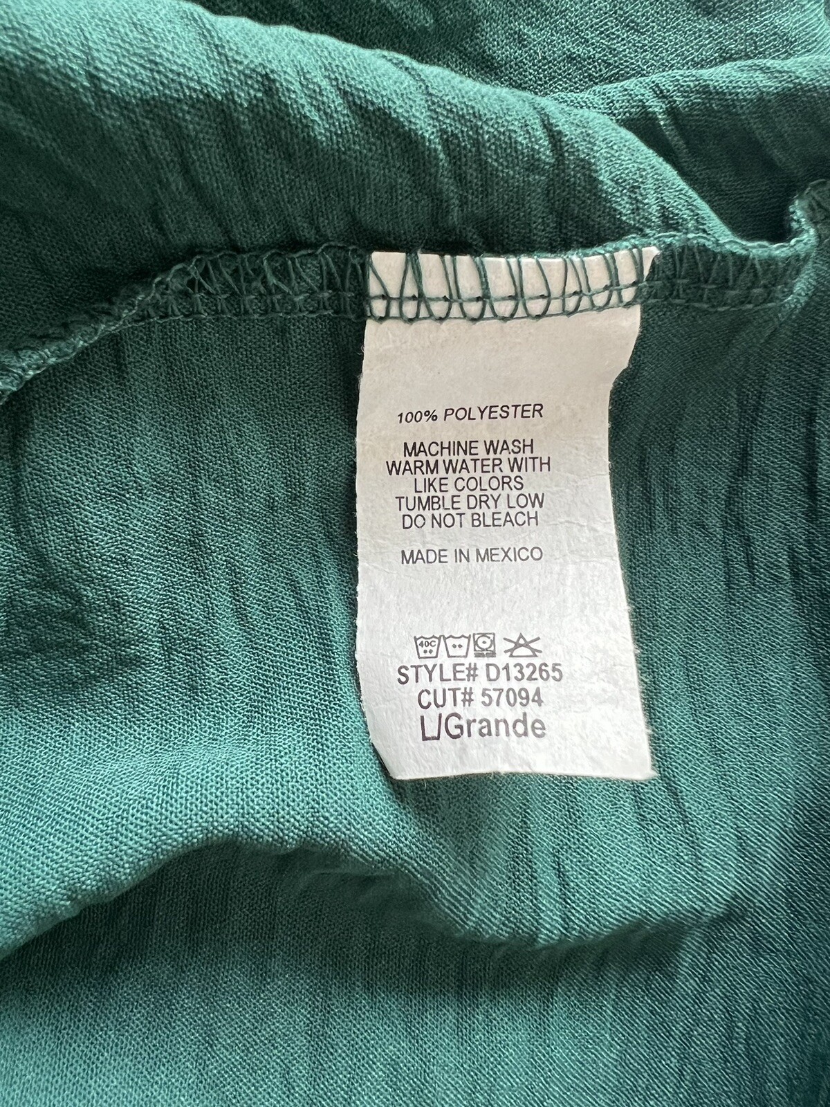 First Love by Lovelyn L Womens Emerald Green Crew Neck Midi Crinkle Shirt Dress